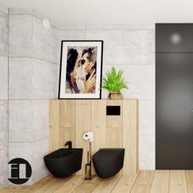 Massi Závěsná WC mísa DECOS, černá matná, včetně WC sedátka Slim Duro Soft-Close
