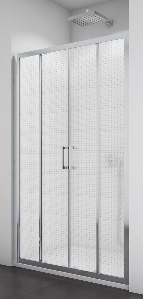 SanSwiss TOPS4 1600 50 30 Sprchové dveře dvoudílné 160 cm, aluchrom/mastercarré - Hezká koupelna s.r.o.