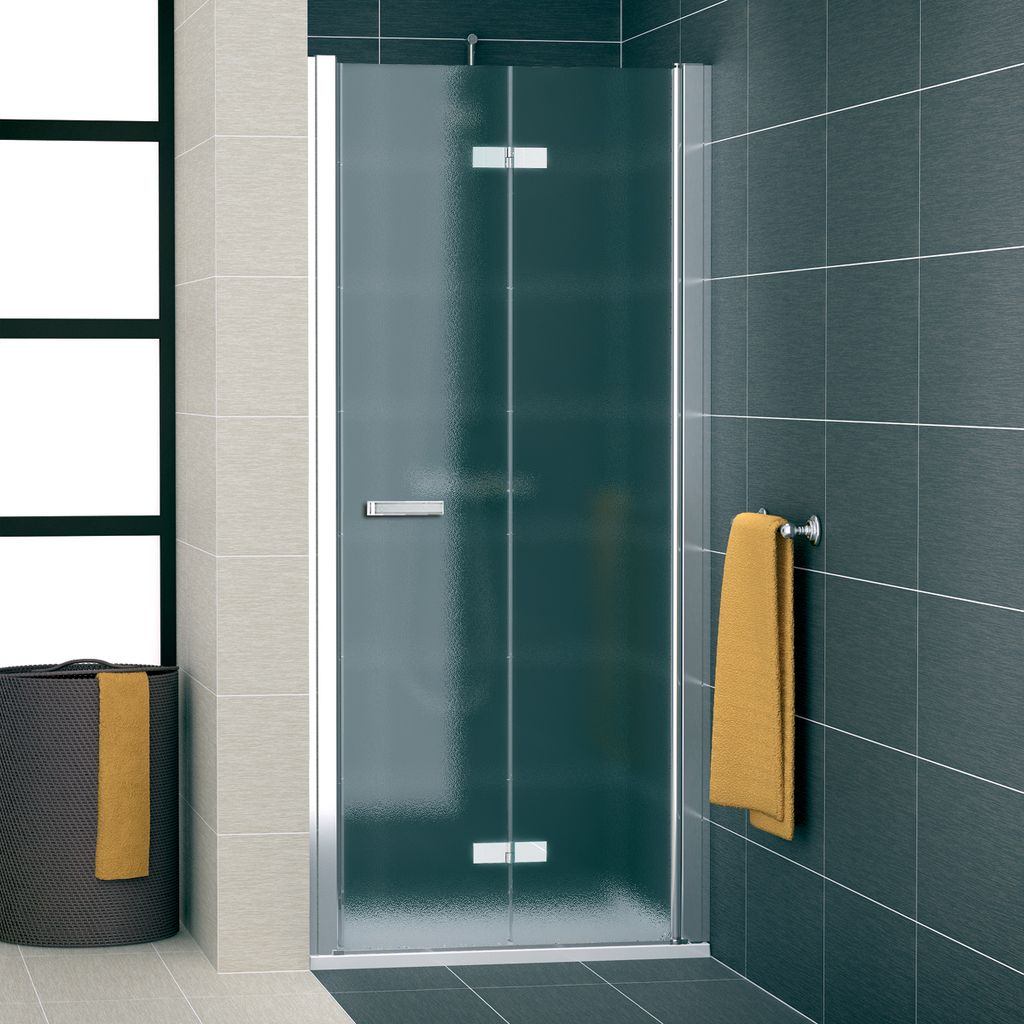 SanSwiss SLF1D 0900 50 22 Sprchové dveře dvoudílné skládací 90 cm pravé, aluchrom/durlux - Hezká koupelna s.r.o.