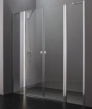 Aquatek Glass B4 105 sprchové dveře do niky dvoukřídlé s pevnou stěnou 100,5-104cm A152515 - Hezká koupelna s.r.o.