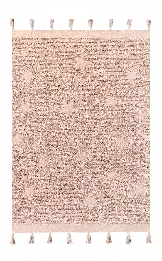 Lorena Canals Bio koberec kusový, ručně tkaný Hippy Stars Vintage Nude růžová 120x175 cm - ATAN Nábytek