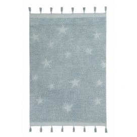 Lorena Canals Bio koberec kusový, ručně tkaný Hippy Stars modrá 120x175 cm ATAN Nábytek