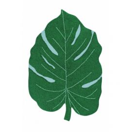 Lorena Canals Bio koberec kusový, ručně tkaný Monstera Leaf zelená 120x180 cm