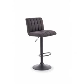  H89 barová židle kostra - černá, čalounění - tmavě šedé