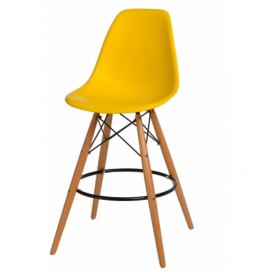Barová židle P016V PP žlutá