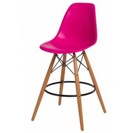 Barová židle P016V PP tmavě růžová