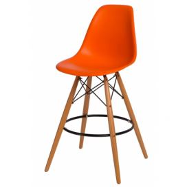 Barová židle P016V PP oranžová