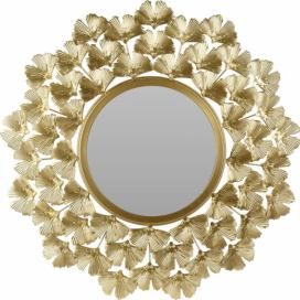 Home Styling Collection Zlaté dekorační zrcadlo, O 55 cm, v kovovém rámu