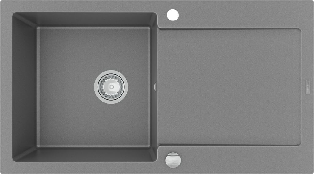 MEXEN - Pablo granitový dřez 1 s odkapávačem 752x436 mm, šedá 6510751010-71 - Hezká koupelna s.r.o.