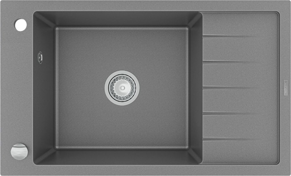 MEXEN - Elias granitový dřez 1 mísa dřez s vypouštěním krátký Board 795x480 mm, šedá 6511791005-71 - Hezká koupelna s.r.o.