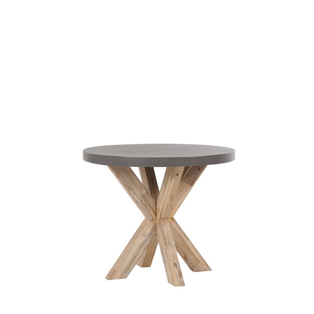 Kulatý stůl z umělého betonu ⌀ 90 cm šedý OLBIA - Beliani.cz