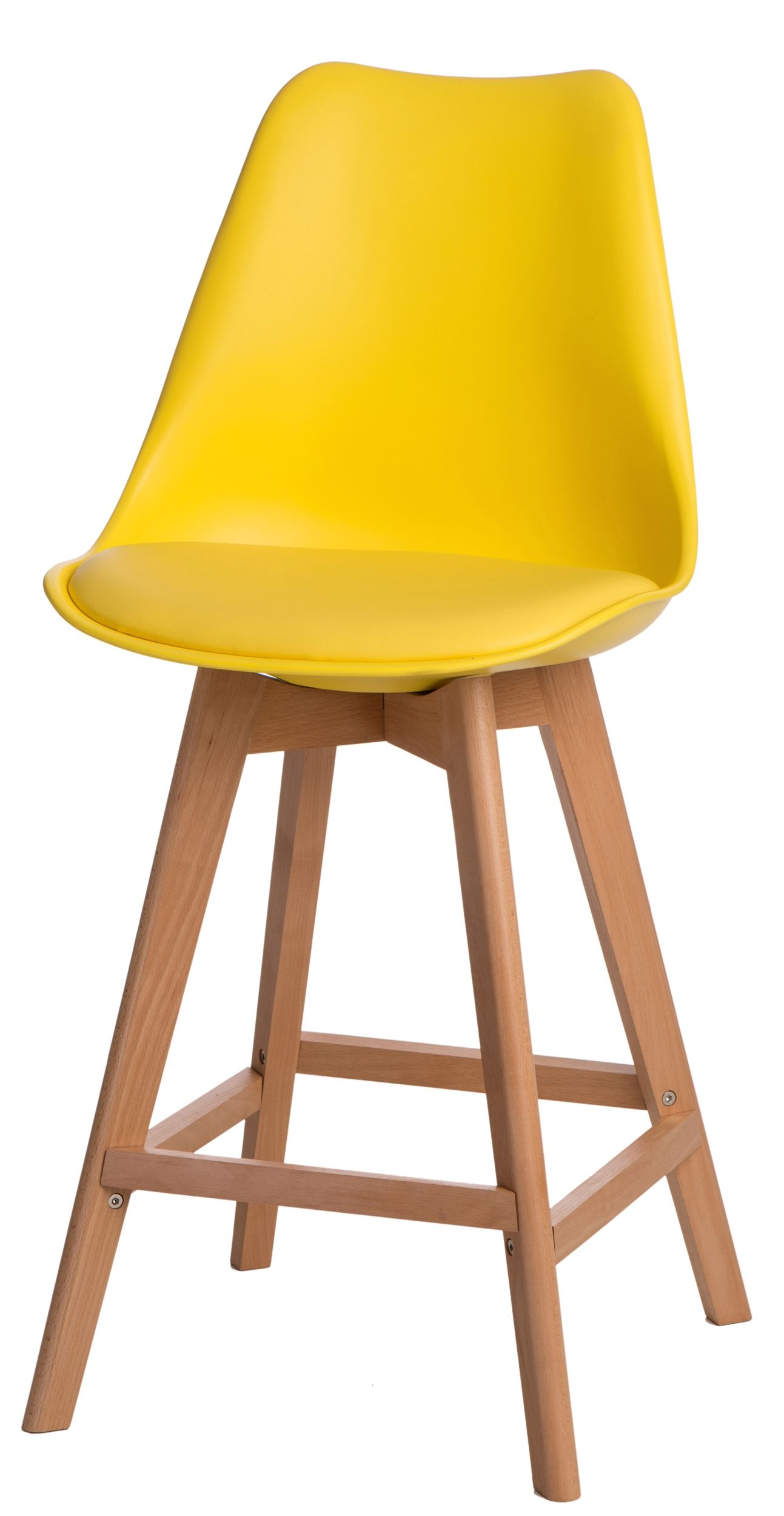  Barová židle Norden Wood Low PP žlutý - Mobler.cz