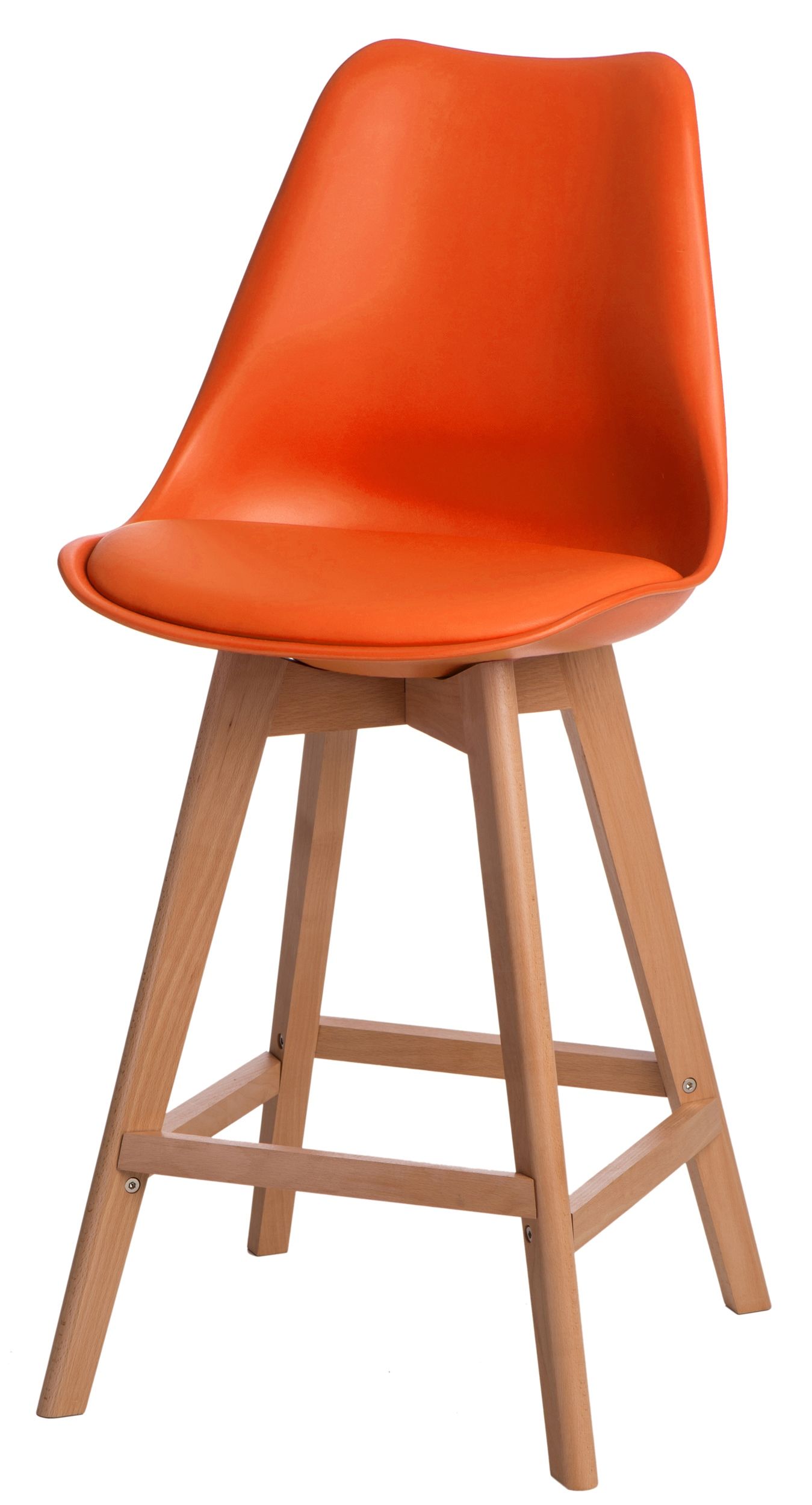  Barová židle Norden Wood Low PP oranžovo pomerančový - Mobler.cz