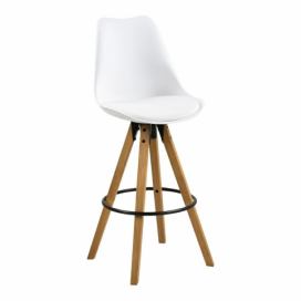  Barová stolička Dima bílý dřevo