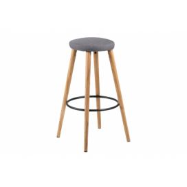 Barová stolička Hector dřevo šedý