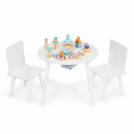Dětský stůl s židlemi Ecotoys I bílý