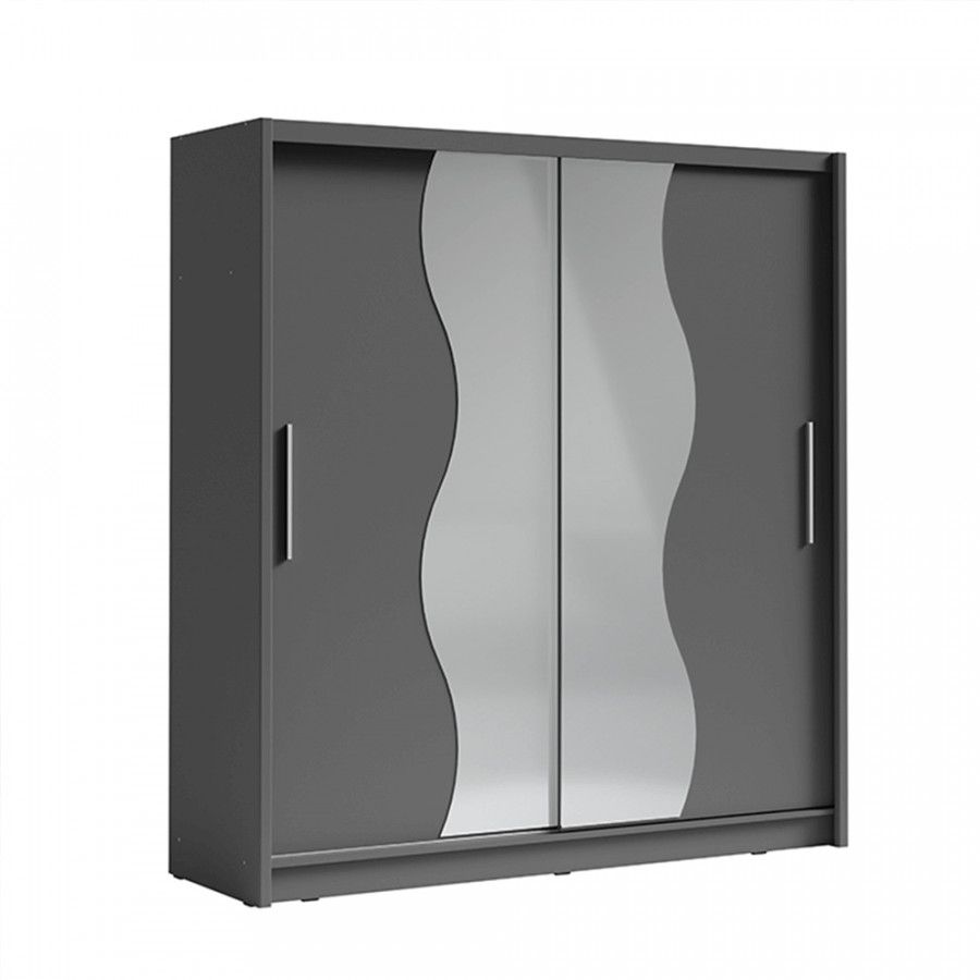Tempo Kondela Skříň s posuvnými dveřmi BIRGAMO TYP 1 - tmavě šedý grafit - ATAN Nábytek