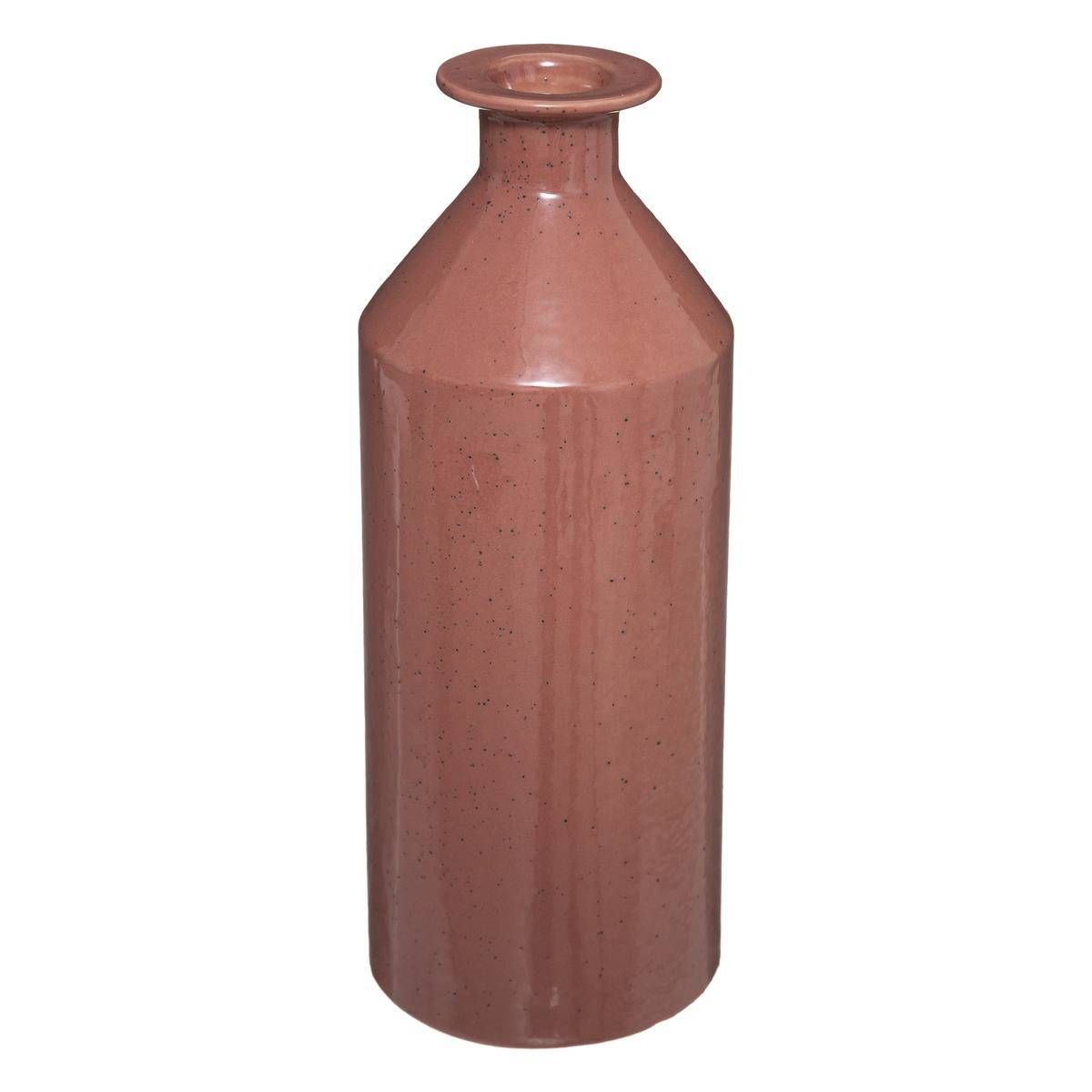 Atmosphera Červená keramická váza, 21,5 cm - EDAXO.CZ s.r.o.