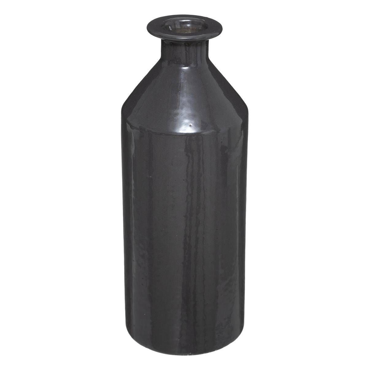 Atmosphera Černá keramická váza, 21,5 cm - EDAXO.CZ s.r.o.