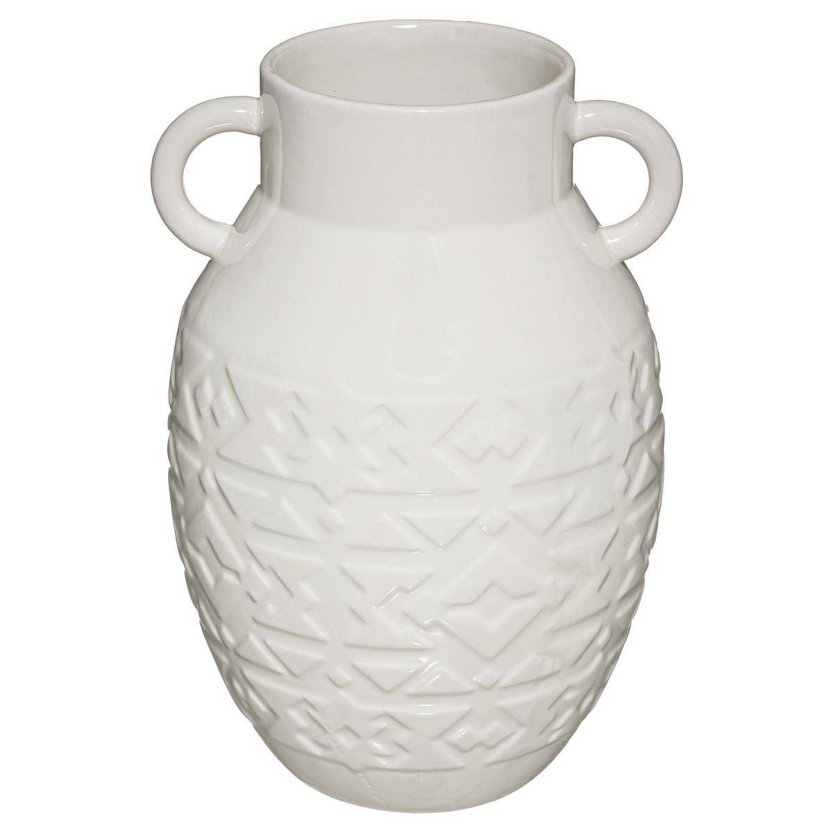 Atmosphera Dekorativní keramická váza, bílá - EMAKO.CZ s.r.o.