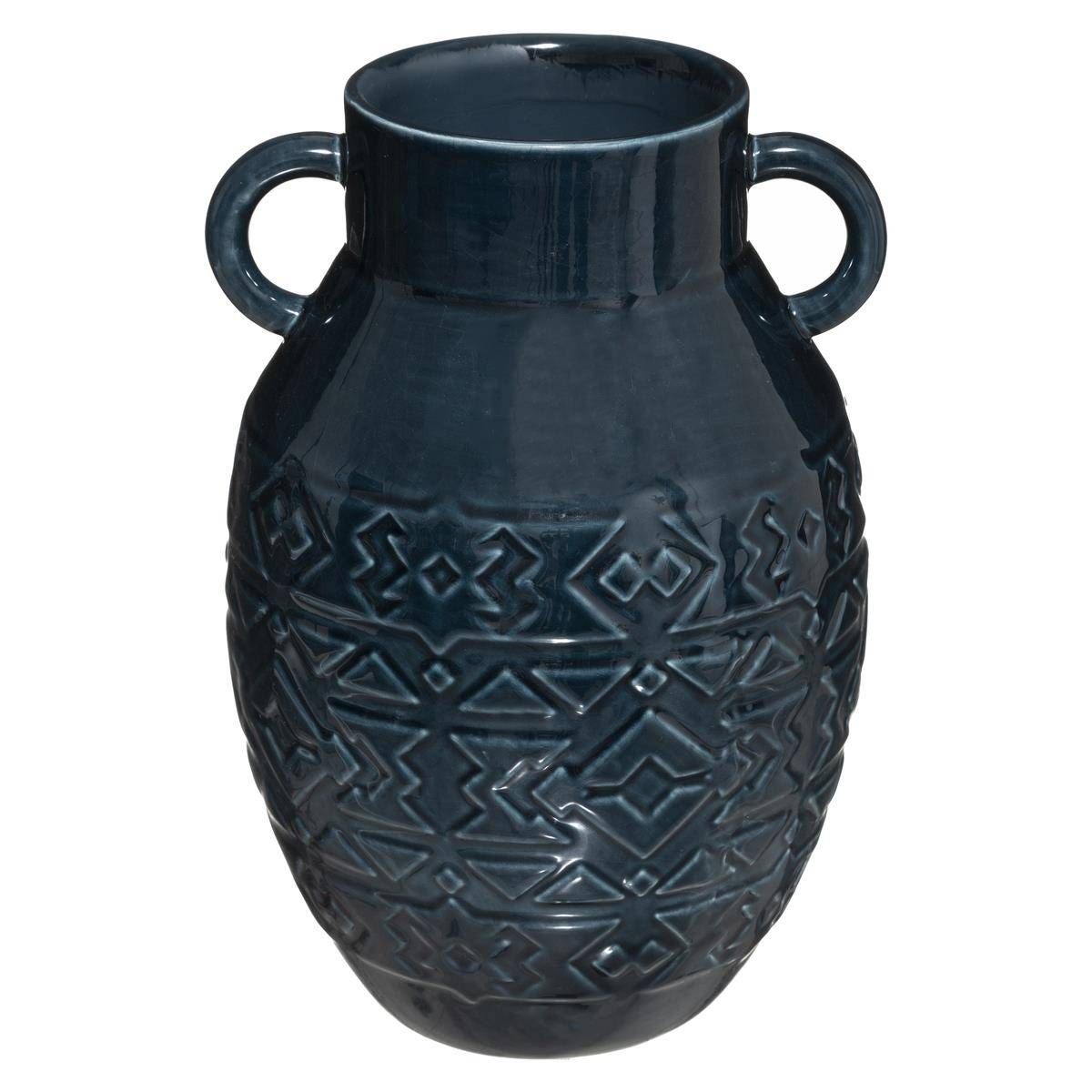 Atmosphera Dekorativní keramická váza, tmavě modrá - EMAKO.CZ s.r.o.