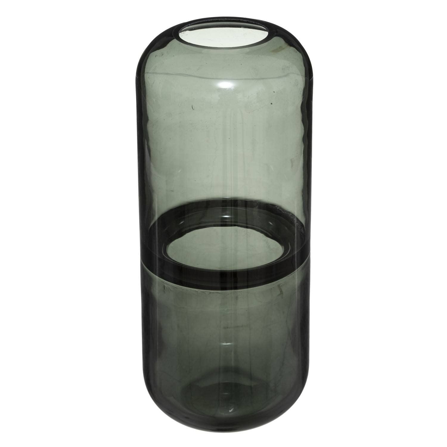 Atmosphera Skleněná váza, šedá, 25 cm - EDAXO.CZ s.r.o.