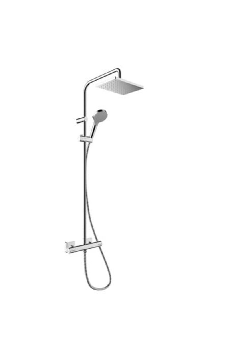 Sprchový systém Hansgrohe Vernis Shape na stěnu s termostatickou baterií chrom 26287000 - Osvětlení.com