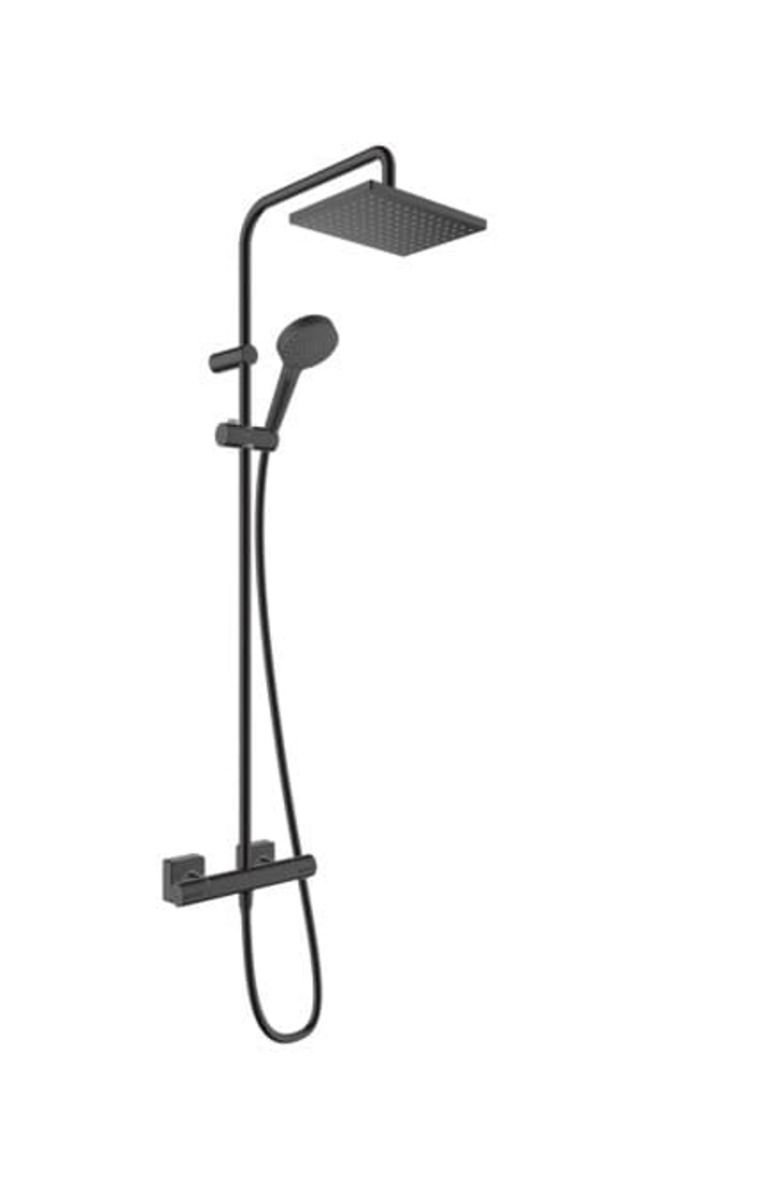 Sprchový systém Hansgrohe Vernis Shape na stěnu s termostatickou baterií černý mat 26286670 - Siko - koupelny - kuchyně