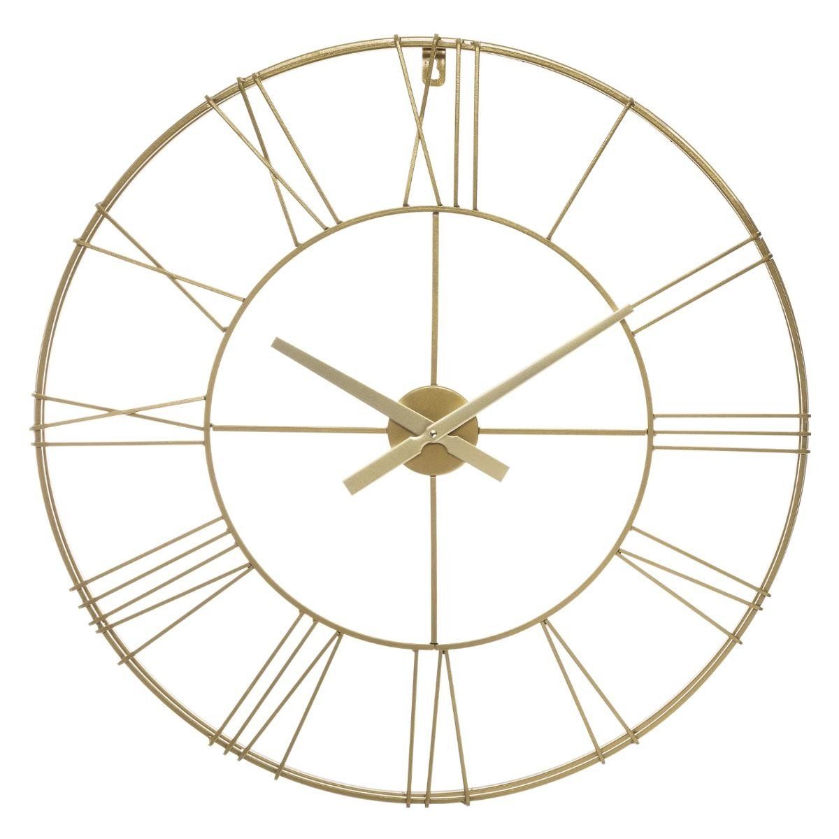 Atmosphera Nástěnné hodiny, kovové, zlaté, O 70 cm - EDAXO.CZ s.r.o.