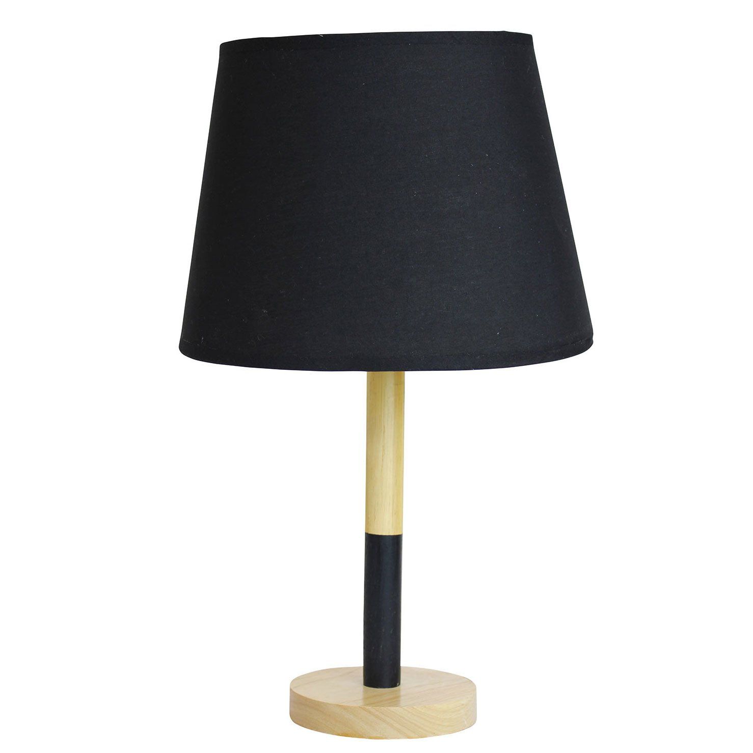 Homea Stolní lampa COSY LOFT, dřevěná, 23 x 42 cm, barva černá - EMAKO.CZ s.r.o.