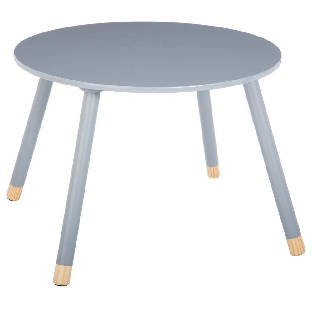 Atmosphera for kids Dětský stůl, bílý stůl, psací stůl, kulatý stůl -  bílá barva, 43 cm, O 60 cm - EMAKO.CZ s.r.o.