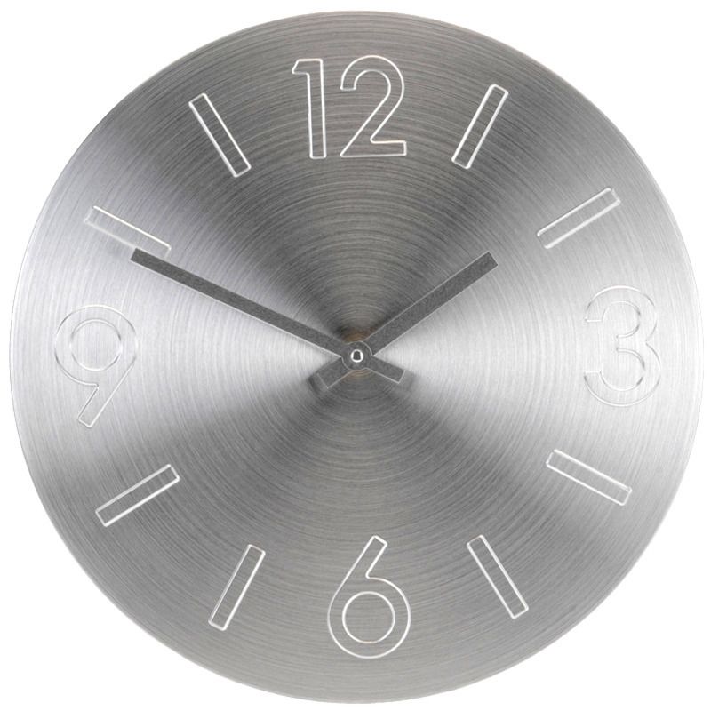 Emako Stříbrné hodiny z hliníku, 35 cm - EMAKO.CZ s.r.o.