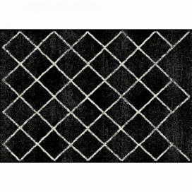 Tempo Kondela Koberec MATES TYP 1 67x120 cm - černá/bílá/vzor ATAN Nábytek