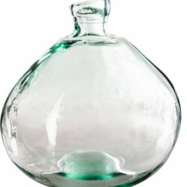 Atmosphera Váza z recyklovaného skla, 35 cm, průhledná