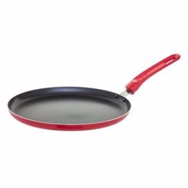 Secret de Gourmet Pancake pánev stylové a funkční kuchyňské příslušenství s červeným rámem — průměr 26 cm