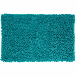 Emako Koupelnový kobereček, tyrkysová koupelnová předložka s nadýchaným vlasem