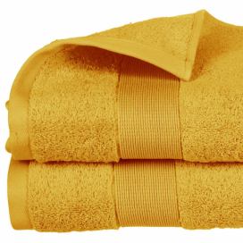 Atmosphera Ručník, žlutý ručník, bavlněný ručník - žlutá barva,150 x 100 cm