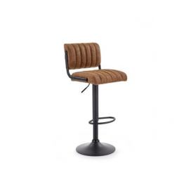  H88 barová židle kostra - černá, čalounění - hnědé