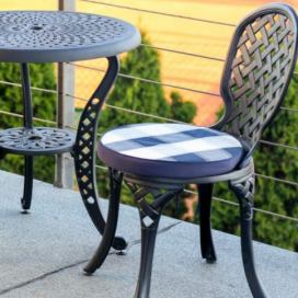  Kovové zahradní židle na balkón MANHATTAN: černá hliníková