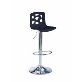 Barová židle H-48 plast / kov Halmar Černá