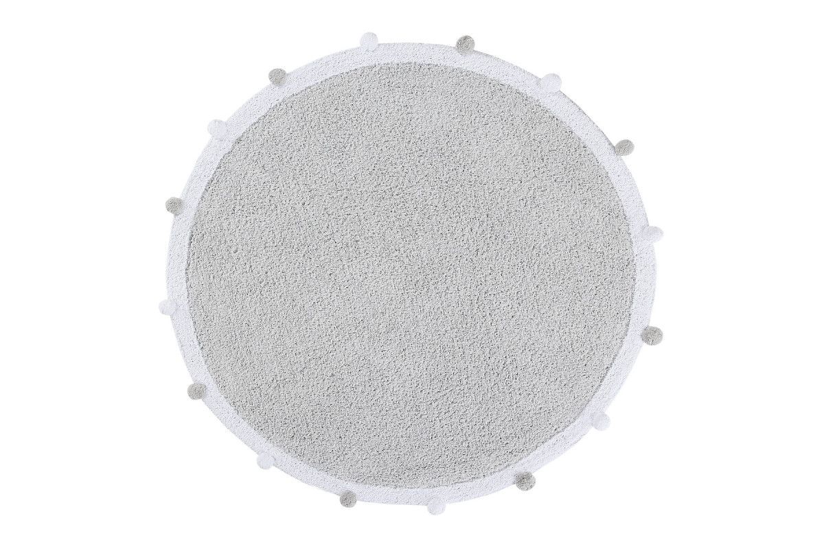 Lorena Canals Bio koberec kusový, ručně tkaný Bubbly šedá 120x120 (průměr) kruh - ATAN Nábytek