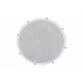 Lorena Canals Bio koberec kusový, ručně tkaný Bubbly šedá 120x120 (průměr) kruh ATAN Nábytek