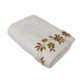 Faro Bavlněný ručník Bambu Flower 50x90 cm ecru
