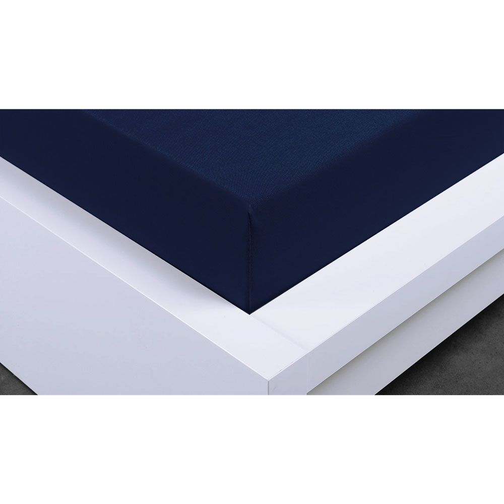 Home Elements Napínací prostěradlo Jersey 180x200 cm, Tmavě modré, 100% bavlna - moderninakup.cz