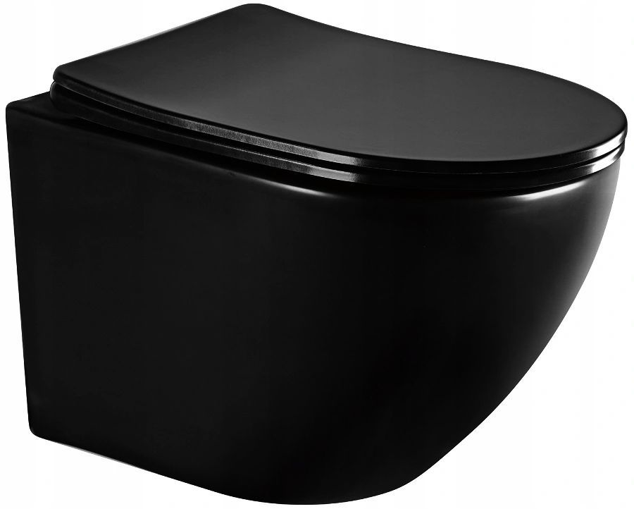 MEXEN - Lena Závěsná WC mísa včetně sedátka s slow-slim, z duroplastu, černá matná 30221085 - Hezká koupelna s.r.o.
