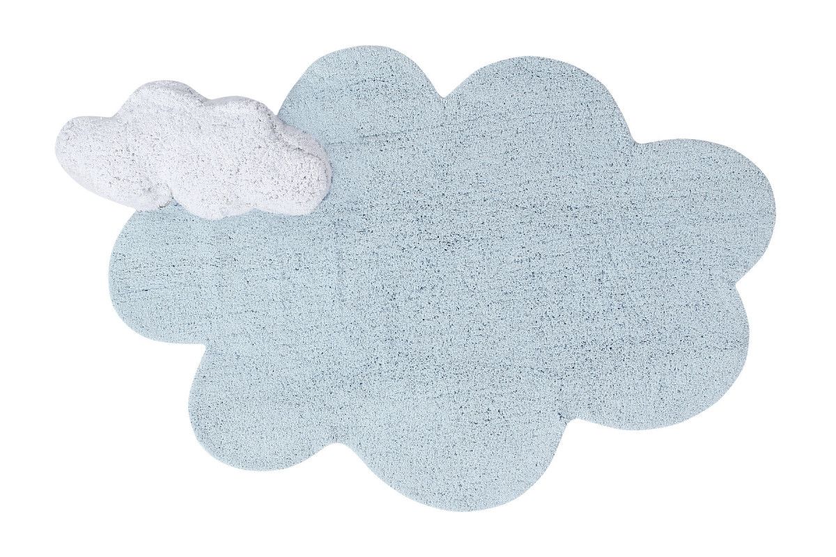 Lorena Canals Bio koberec kusový, ručně tkaný Puffy Dream modrá 110x170 mrak - ATAN Nábytek