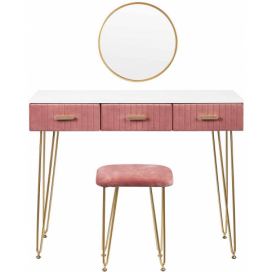 Toaletní stolek Frederica Baden - Růžová