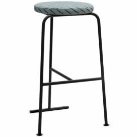 Marbet Style Černá kovová barová židle Marbet Fobos I. 80 cm