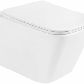 MEXEN - Teo Závěsná WC mísa včetně sedátka s slow-slim, duroplast, bílá 30850600