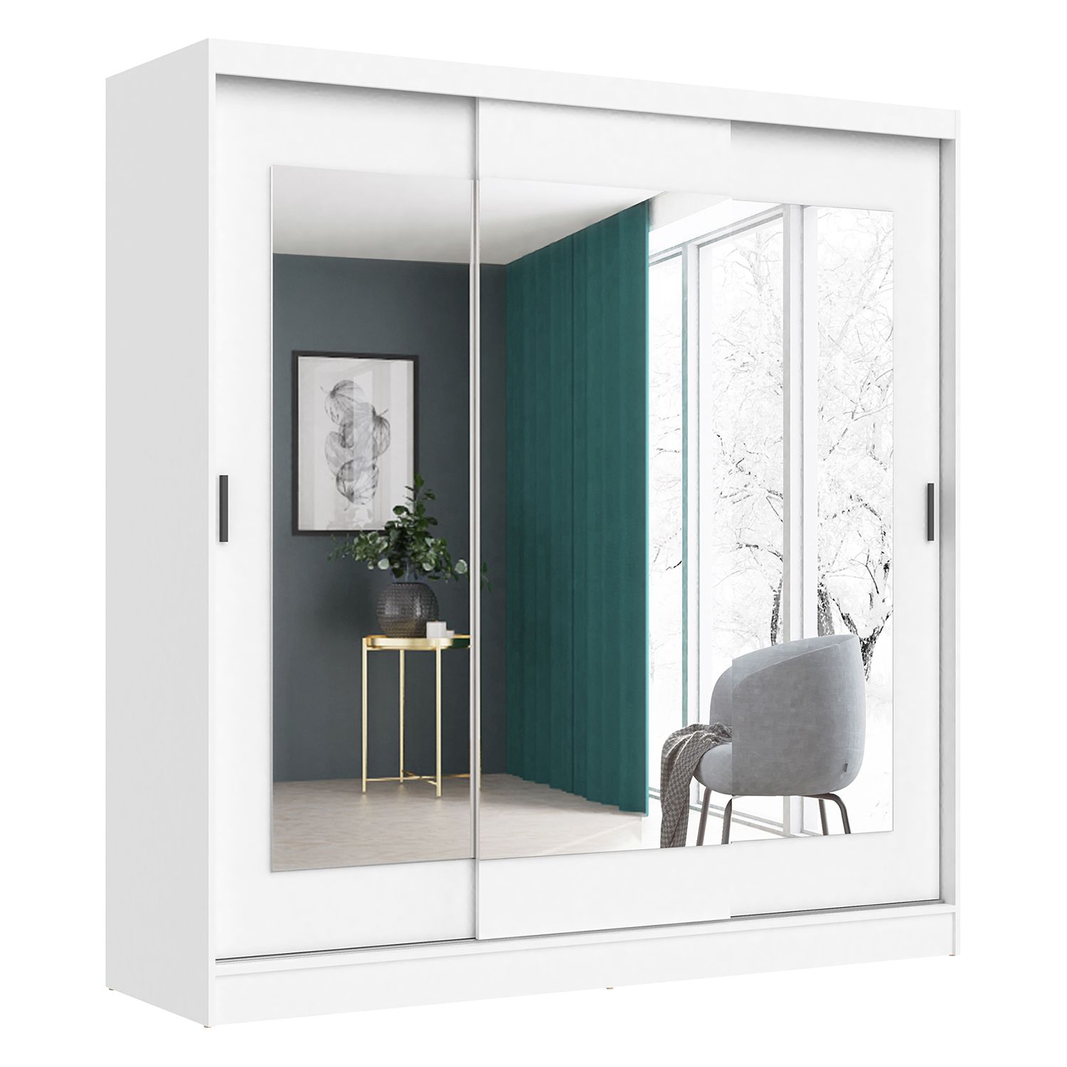 Skříň s posuvnými dveřmi ARIS II bílá - IDEA nábytek